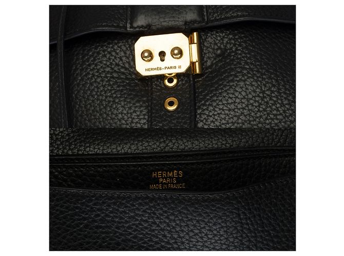 Sac à dépêches Borsa molto chic Porte-Documents Hermès Dispatch in mucca delle Ardenne Nero - vista 4