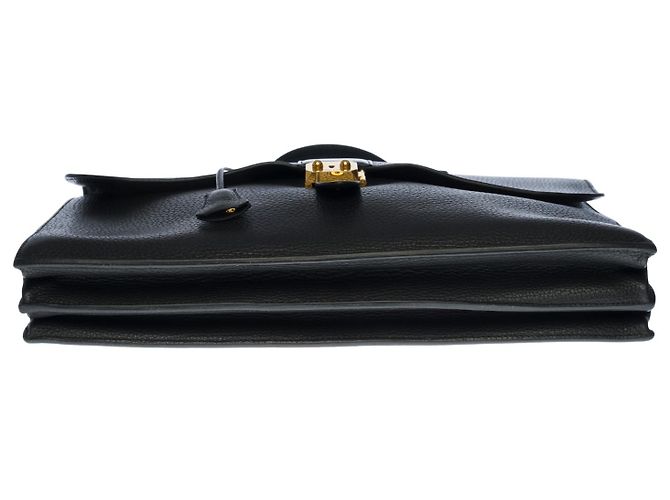 Sac à dépêches Borsa molto chic Porte-Documents Hermès Dispatch in mucca delle Ardenne Nero - vista 8