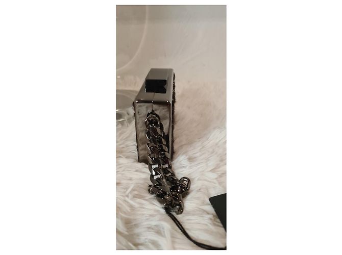 Pochette Minaudière Lanvin Argentata in Metallo Argento - vista 3