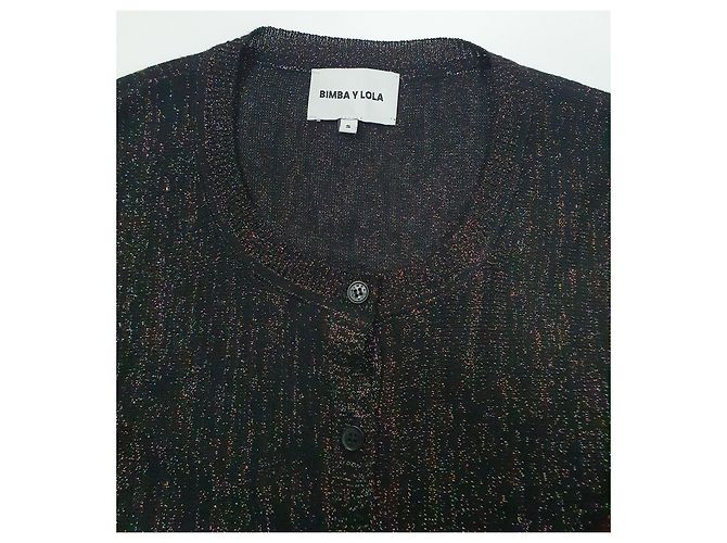 Bimba & Lola Strickjacke aus Baumwolle mit Metallfaden Mehrfarben - Ansicht 5