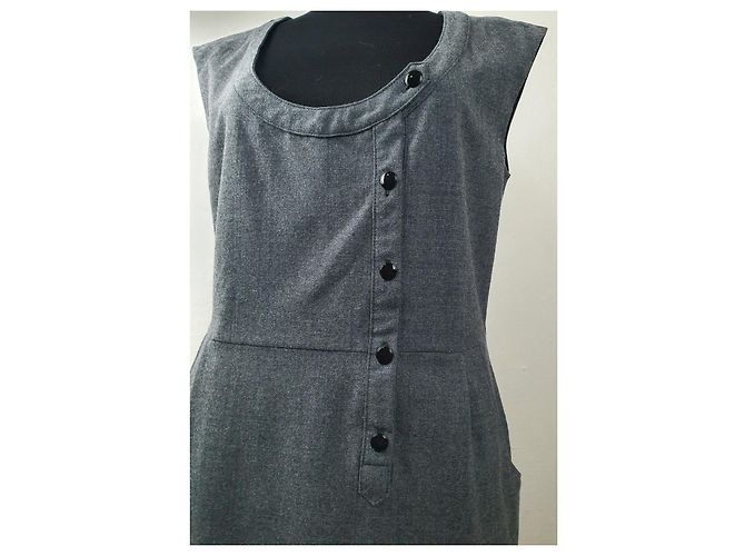 Filippa K Kleid aus Wolle Grau M - Ansicht 2