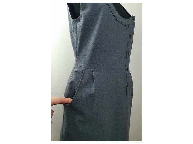 Filippa K Kleid aus Wolle Grau M - Ansicht 3
