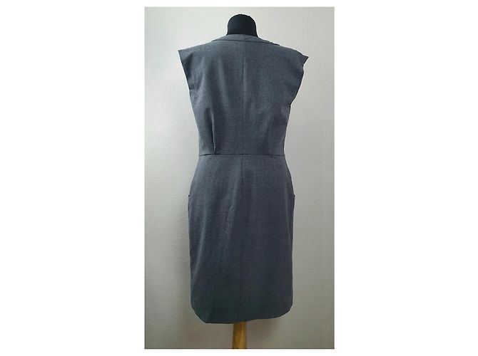 Filippa K Kleid aus Wolle Grau M - Ansicht 6