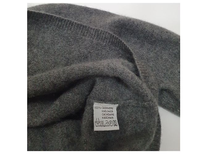 Autre Marque Donna Lane Polopullover aus Kaschmir in Grau - Ansicht 6