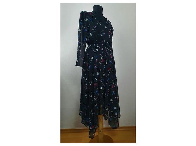 Maje Blumenkleid Schwarz Viscose - Ansicht 3