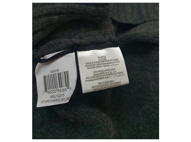 Bcbg Max Azria Kasia Poncho Pullover aus Kaschmirmischung Grau - Ansicht 5