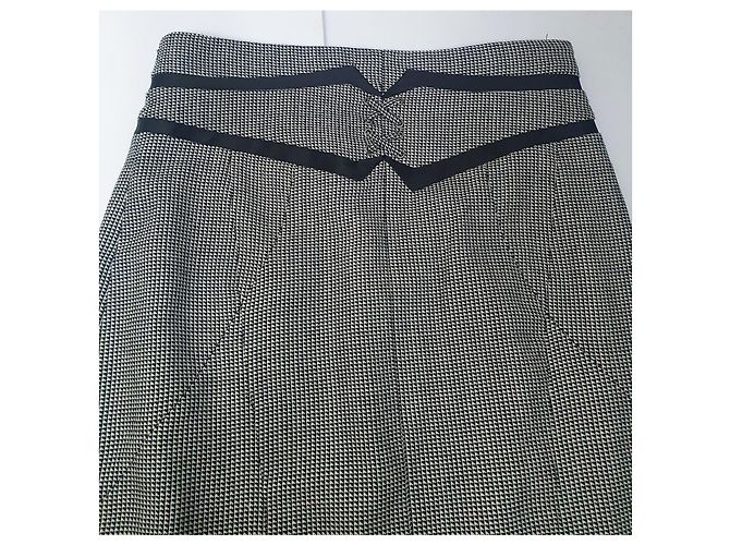 Falda de lana negra Karen Millen Negro - vista 2