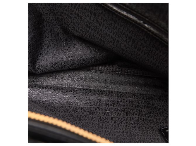 Borsa da lavoro in pelle nera Versace - vista 5