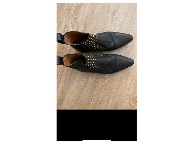 Botines Chloé de piel granulada negros - vista 2