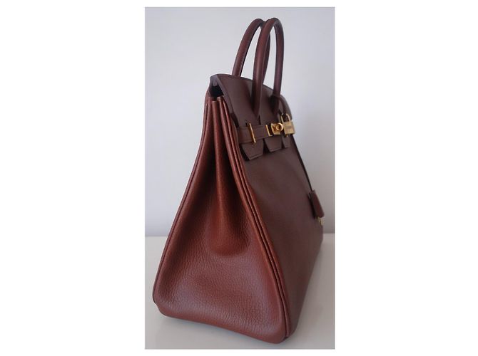 Haut à courroies Hermès Borsa HERMES BIRKIN 32 HAC Marrone - vista 10