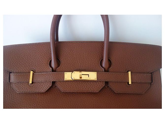 Haut à courroies Hermès Borsa HERMES BIRKIN 32 HAC Marrone - vista 12