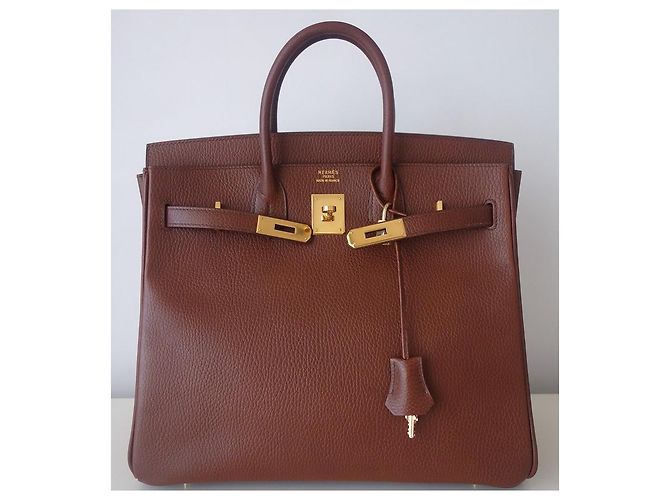 Haut à courroies Hermès Borsa HERMES BIRKIN 32 HAC Marrone - vista 3