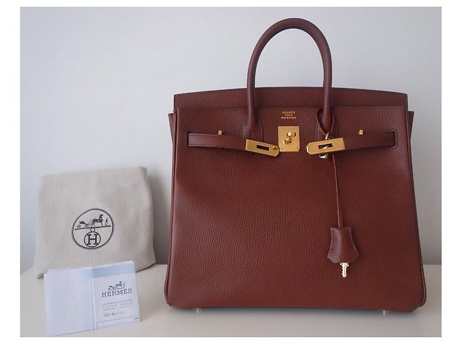 Haut à courroies Hermès Borsa HERMES BIRKIN 32 HAC Marrone - vista 4