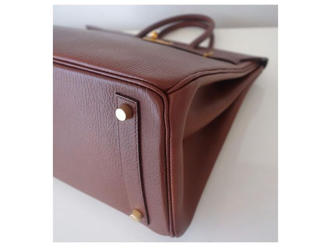 Haut à courroies Hermès Borsa HERMES BIRKIN 32 HAC Marrone - vista 7