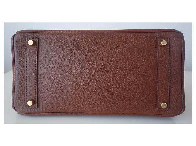 Haut à courroies Hermès Borsa HERMES BIRKIN 32 HAC Marrone - vista 9