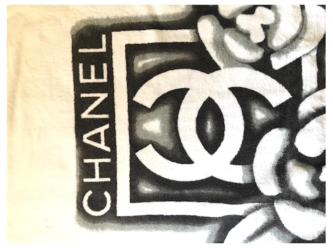 Toalla de baño de algodón Chanel Eggshell Blanco roto - vista 2