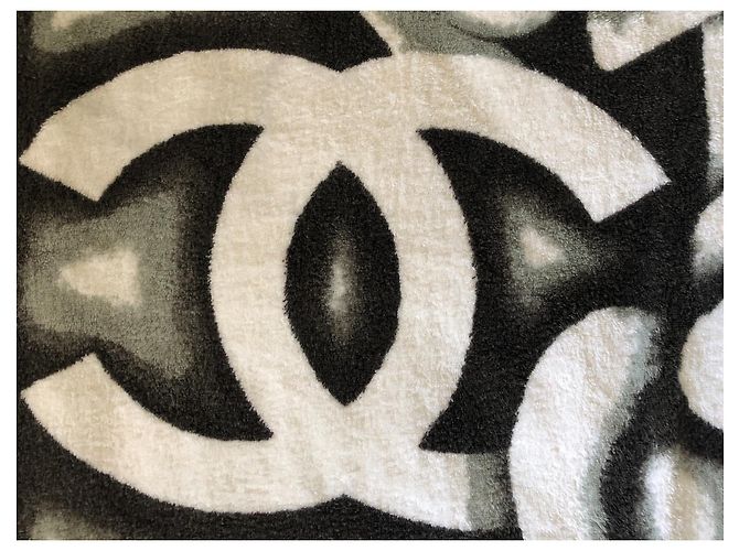 Toalla de baño de algodón Chanel Eggshell Blanco roto - vista 4