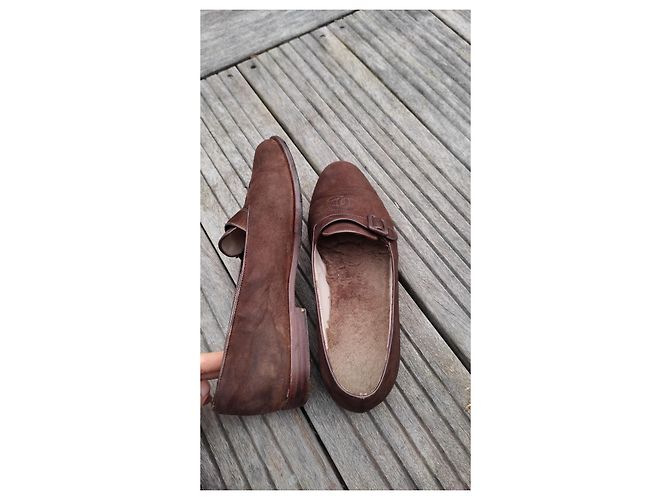 Mocassini Chanel Camoscio Marrone - vista 11