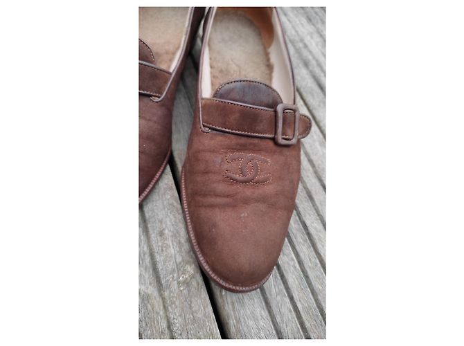 Mocassini Chanel Camoscio Marrone - vista 12
