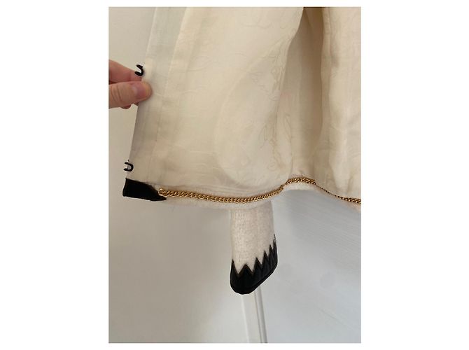 Cambon Chanel Falda elegante Negro Blanco Beige - vista 5