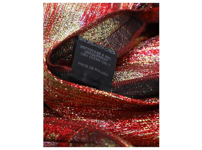 Isabel Marant Top Wilny in lurex e seta multicolor D'oro Metallico - vista 8