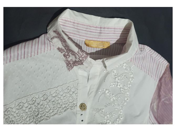 Camicia Piro Elisa Cavaletti in cotone e seta Multicolore - vista 5
