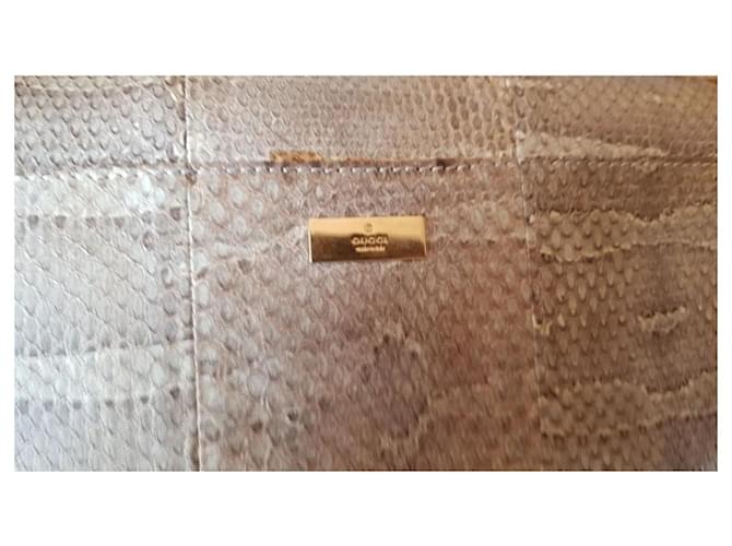 Bamboo Gucci Vintage Python-Tasche aus Bambus Mehrfarben - Ansicht 5