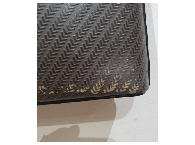 Lancel Vintage Tasche aus gewebtem Leder Braun Beige - Ansicht 4