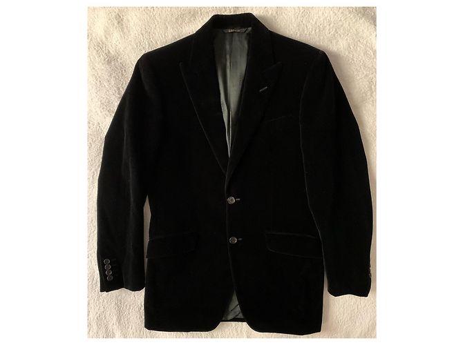 Lanvin black velvet tuxedo suit - view 4