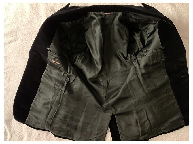 Lanvin black velvet tuxedo suit - view 6