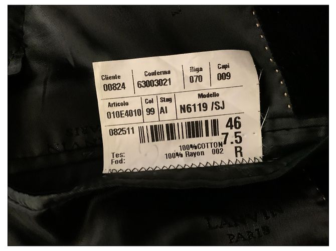 Lanvin black velvet tuxedo suit - view 7