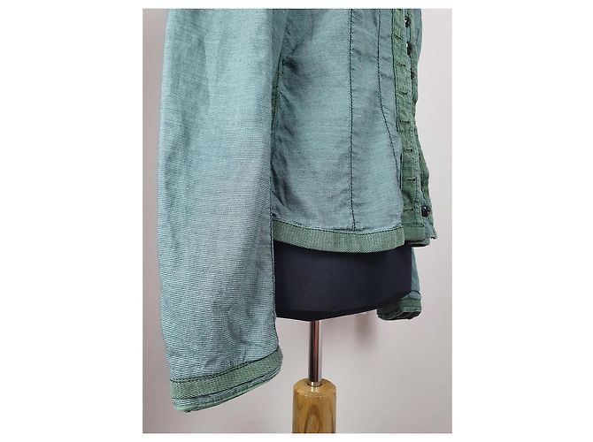 Blazer Hugo Boss Boss Orange Verde Seda Lino - vista 4