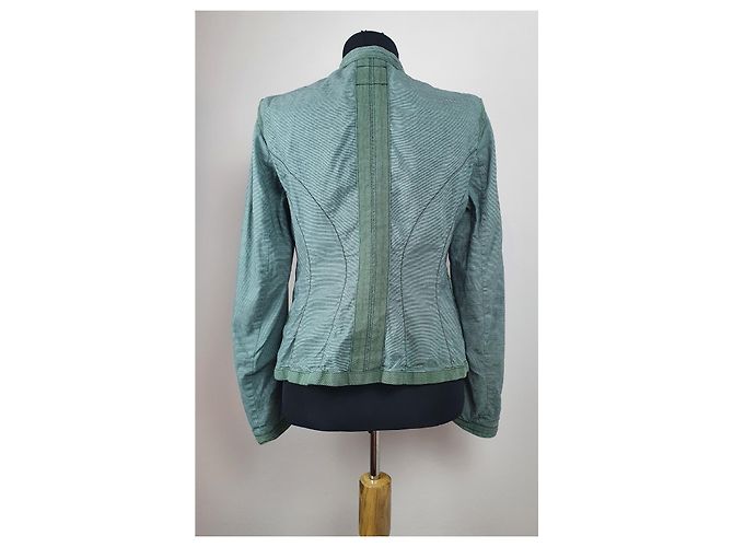Blazer Hugo Boss Boss Orange Verde Seda Lino - vista 5