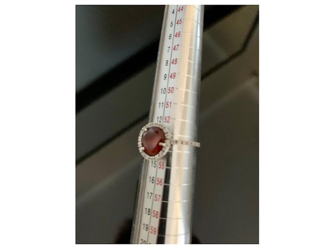 Anello Pomellato Colpo di Fulmine Oro Bianco e Granato Rosso - vista 3