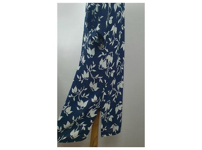 Ganni Maxwell Crepe Blumenkleid blau - Ansicht 4