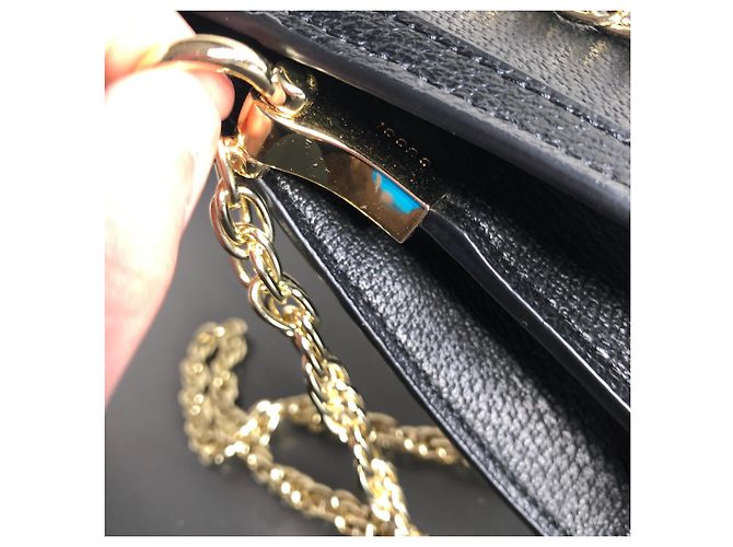 Borsa a mano Gucci Ophidia in pelle nera Nero - vista 3