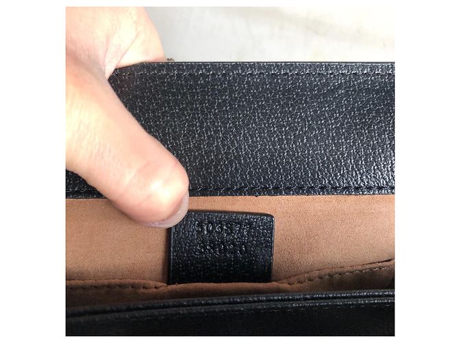 Borsa a mano Gucci Ophidia in pelle nera Nero - vista 6