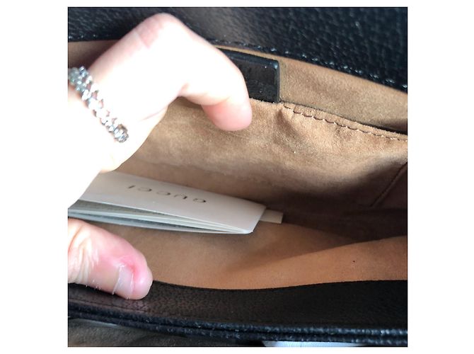 Borsa a mano Gucci Ophidia in pelle nera Nero - vista 7