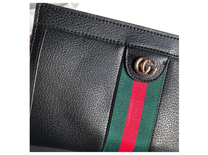 Borsa a mano Gucci Ophidia in pelle nera Nero - vista 9