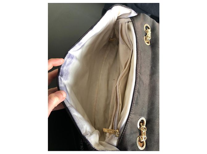 Borsa a mano Chanel 2.55 in tessuto nero - vista 3