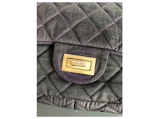 Borsa a mano Chanel 2.55 in tessuto nero - vista 6