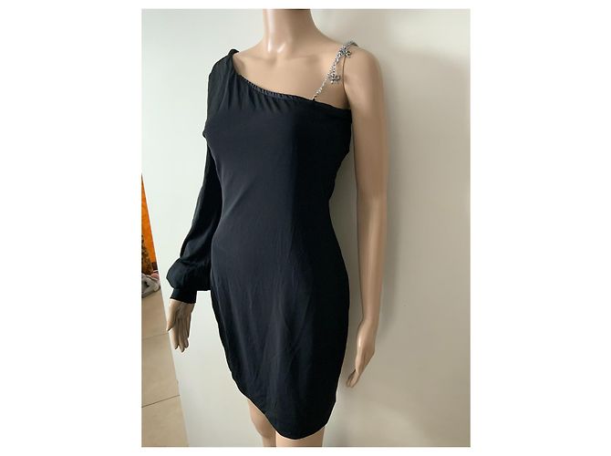 Patrizia Pepe Schwarzes One Shoulder Kleid - Ansicht 5