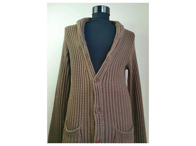Ermenegildo Zegna Lange Strickjacke Braun Baumwolle - Ansicht 4