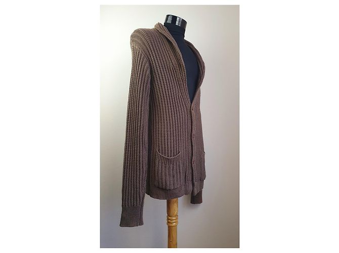 Ermenegildo Zegna Lange Strickjacke Braun Baumwolle - Ansicht 5