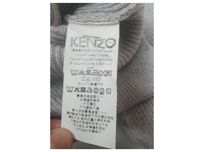 Suéter Kenzo cinza de algodão e lã - vista 5