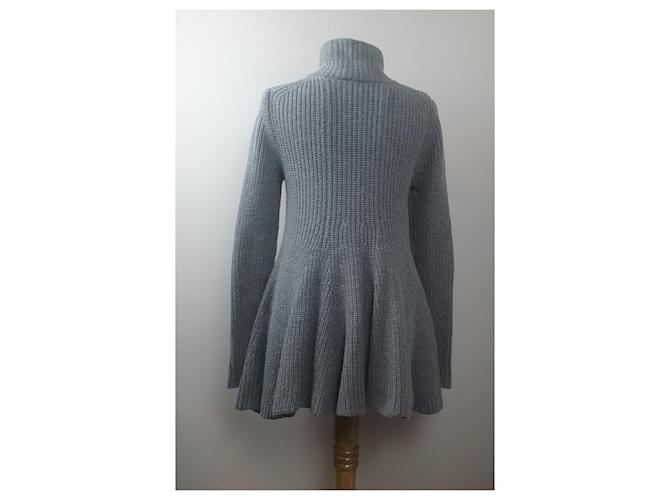 Theory Strickjacke Grau Baumwolle Kaschmir Angora - Ansicht 4