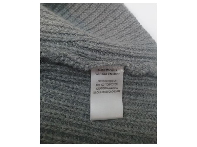 Theory Strickjacke Grau Baumwolle Kaschmir Angora - Ansicht 6