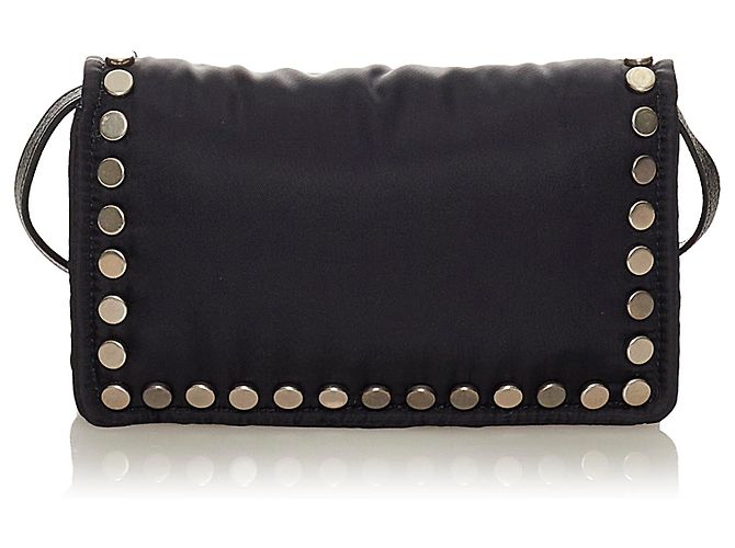 Borsa a tracolla Prada Black Tessuto Etiquette - vista 3
