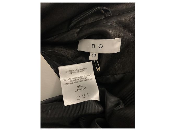 Iro Lederjacke Größe 40 NEU Schwarz - Ansicht 4