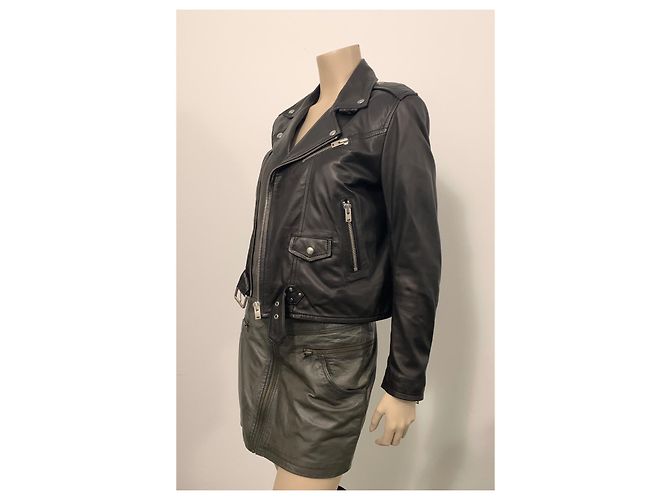 Iro Lederjacke Größe 40 NEU Schwarz - Ansicht 5